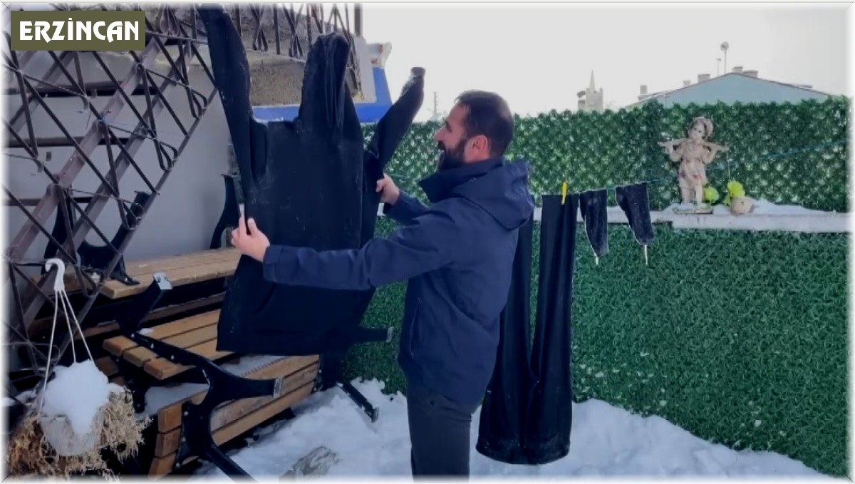 Yurdun doğusu dondu, dışarı asılan kıyafetler buzla kaplandı