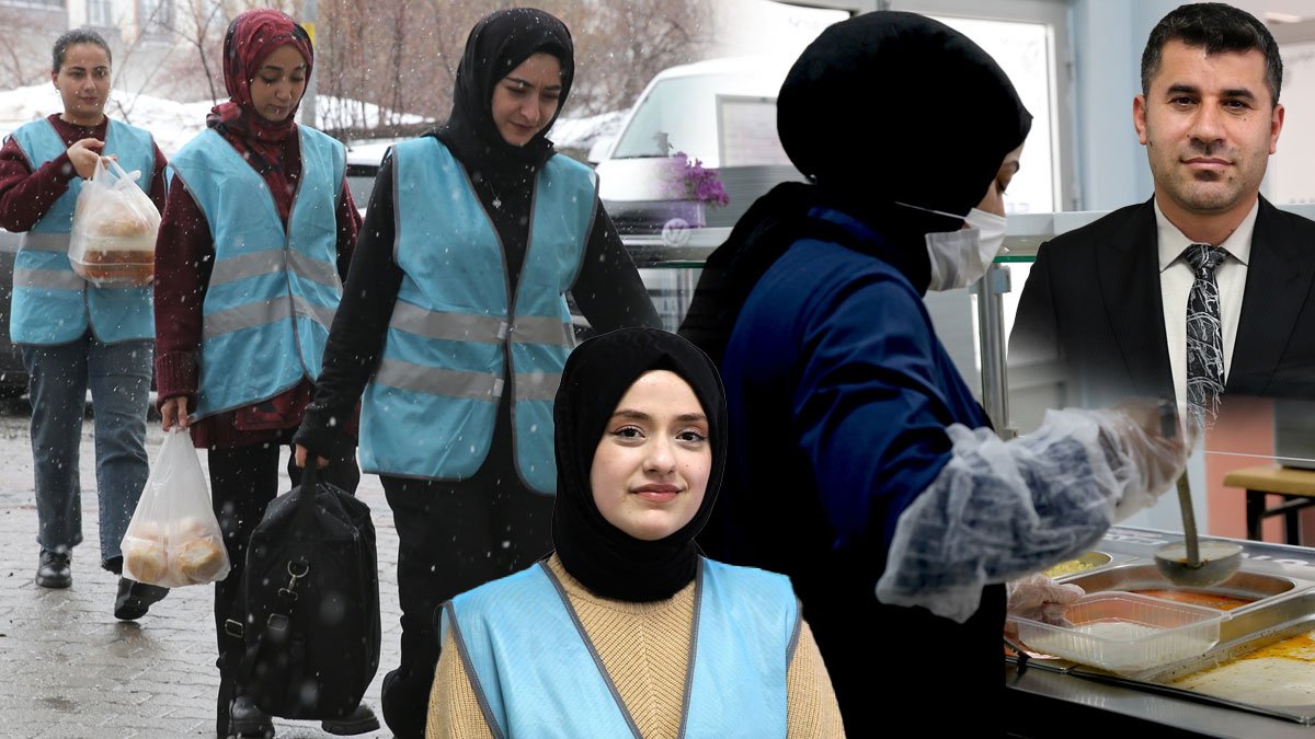 Yurtlarda artan yemekler çöpe gitmiyor, Üniversiteliler her gün 20 aileye sıcak yemek ulaştırıyor