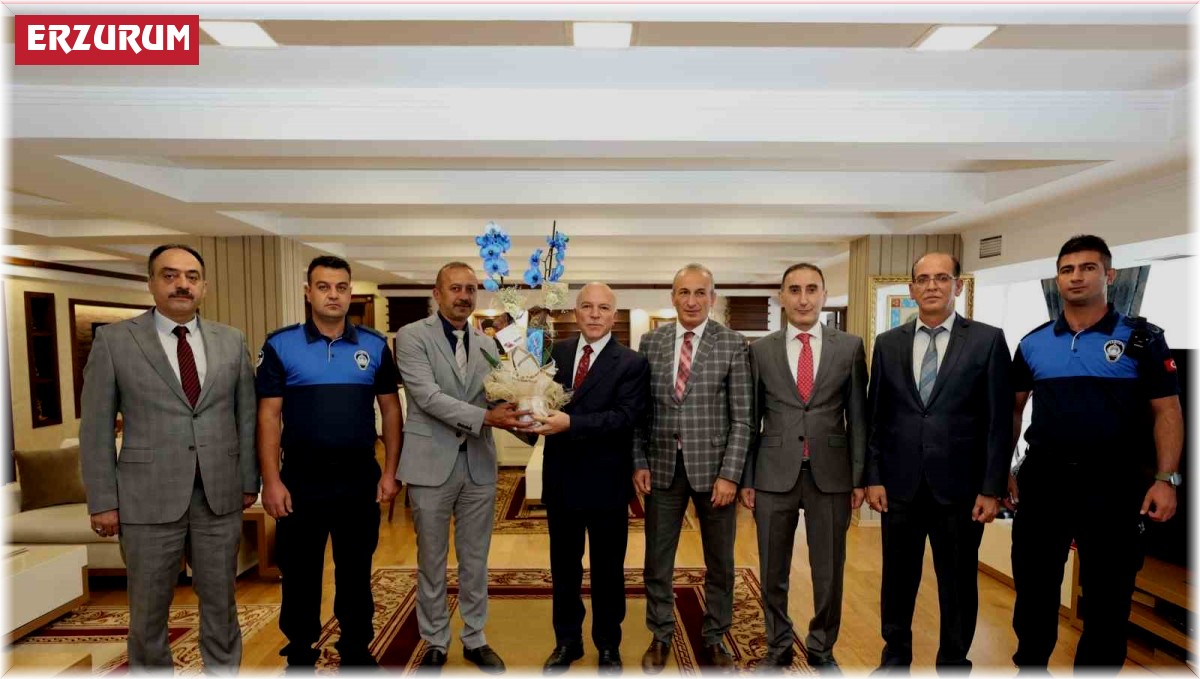 Zabıtalardan Başkan Sekmen'e ziyaret