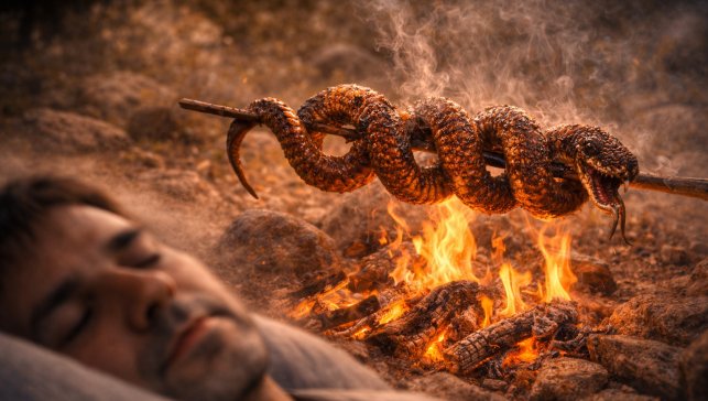 Rüyada Yılan Kızartmak