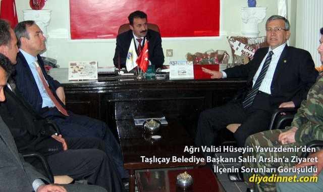 Ağrı Valisi Hüseyin Yavuzdemir'den Taşlıçay Belediye Başkanı Salih Arslan'a Ziyaret