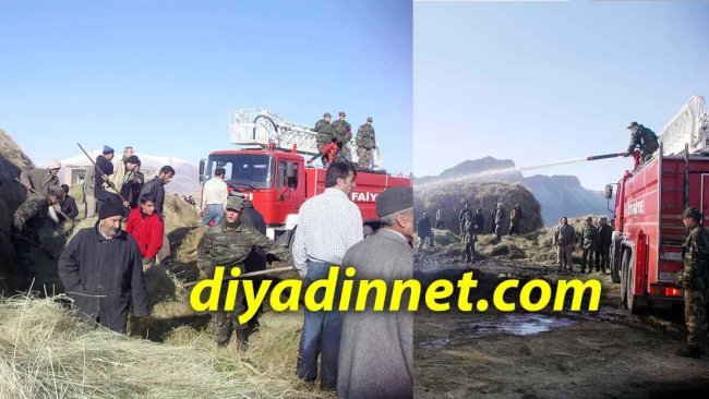Doğubayazıt'ta Büyük Ot Yangını: İtfaiye ve Askeri Ekipler Seferber Oldu