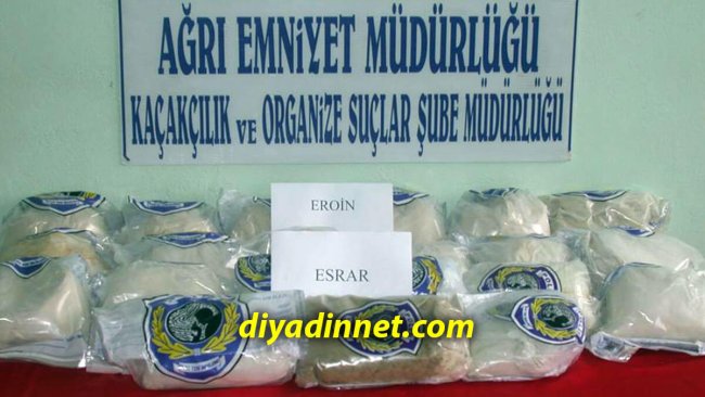 Polis Köpeği Angel Buldu: Ağrı'da 15 Kilo Eroin ve 5 Kilo Esrar Ele Geçirildi