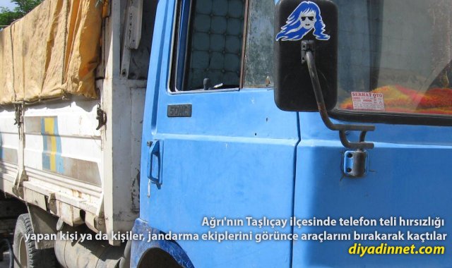 Ağrı'da Kablo Hırsızları Jandarmadan Kaçtı, Kamyon Olay Yerinde Kaldı