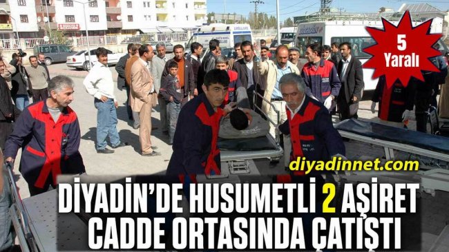 Diyadin'de Husumet Cadde Ortasında Silahlı Kavgaya Dönüştü!...