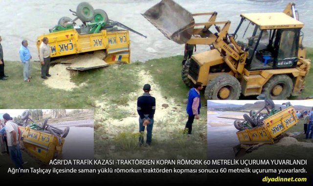 Taşlıçay'da Traktörden Kopan Römork 60 Metre Aşağı Düştü: Facia Ucuz Atlatıldı