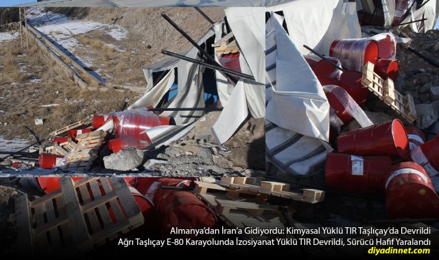 Taşlıçay'da Kimyasal Madde Yüklü TIR Devrildi: Variller Yola Saçıldı