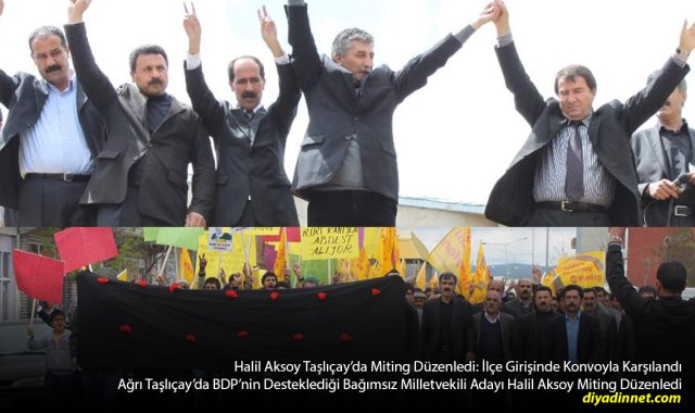 Halil Aksoy Taşlıçay'da Miting Düzenledi: İlçe Girişinde Konvoyla Karşılandı