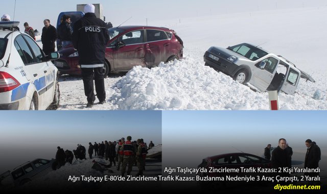Ağrı'da Buzlanma Zincirleme Kazaya Yol Açtı: 3 Araç Çarpıştı, 2 Yaralı