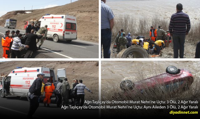 Ağrı Taşlıçay'da Otomobil Murat Nehri'ne Uçtu: Aynı Aileden 3 Ölü, 2 Ağır Yaralı