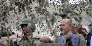 Süleyman Soylu, Doğubayazıt'taki sınır duvarı çalışmalarını inceledi