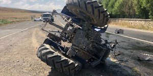 Traktör ile otomobil çarpıştı: 2 yaralı