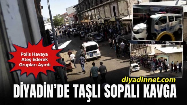 Ağrı'da taşlı sopalı kavga