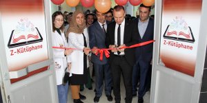 Ağrı Mehmet Akif Ersoy Ortaokulunda kütüphane açılışı