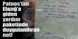 Patnos’tan deprem bölgesine gönderilen yardımdan çıkan not duygulandırdı