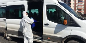 Ağrı’da Tekstilkent servis araçları dezenfekte edildi