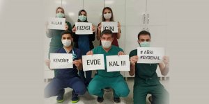 Ağrı'da sağlık personelinden vatandaşlara 'evde kal' çağrısı
