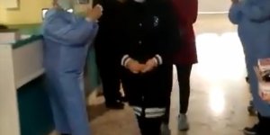 Elazığ'da Kovid-19'u yenen 9 hasta alkışlarla taburcu edildi
