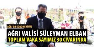 Ağrı Valisi Elban: Koronavirüs vaka sayımız 30 civarında