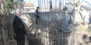 Ağılbaşı köyünde yapılacak olan caminin temeli atıldı