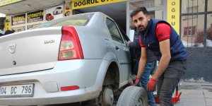 Lastikçilerin kış mesaisi başladı