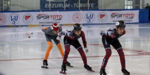 Buz pateninde 'Short Track Federasyon Kupası-1' yarışları sona erdi