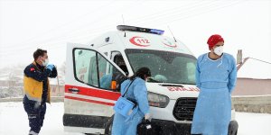 Ağrı'da mobil sağlık çalışanları yaşlılara Kovid-19 aşısı yapmak için karlı dağları aşıyor