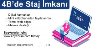 4B Yazılımdan öğrencilere staj desteği
