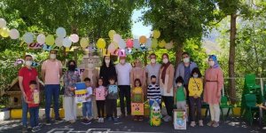 Açık havada minik öğrencilere eğitim