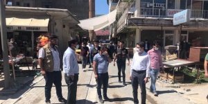 Güroymak'ta kilitli parke taşı döşeme çalışması