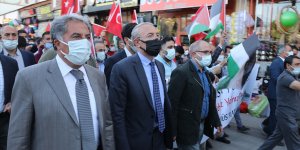 Ağrı'da İsrail'in Filistin'e yönelik saldırıları protesto edildi