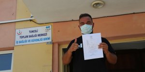 Almanya'da aşı randevusu alamayan vatandaş, memleketi Tunceli'de aşısını oldu