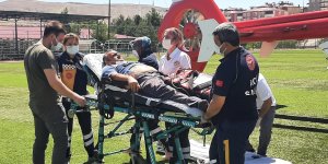 Sağlık personelinin imdadına ambulans helikopter yetişti