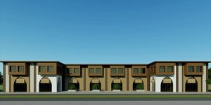 Saray'da Van evleri mimarisinde 54 dükkan inşa ediliyor