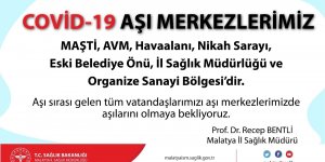 Malatya'da aşı merkez sayısı arttırıldı