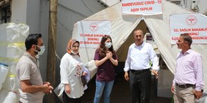 Şemdinli'de randevusuz aşı çadırına yoğun ilgi