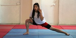 Üniversite öğrencisi milli kick boksçu Tuba'nın gözü dünya şampiyonluğunda