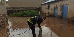 Van'ın 2 ilçesinde sel nedeniyle evleri su bastı, küçükbaş hayvanlar telef oldu