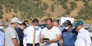 Vali Çağatay, yangın bölgesinde incelemelerde bulundu