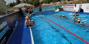 Tunceli'de yüzme bilmeyenler için portatif yüzme havuzu oluşturuldu