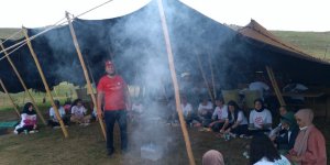 Türkiye’nin cennet merkezi Balık Gölü’nde öğrenciler izci kampı kurdu
