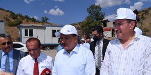 Başkan Gürkan, Arapgir atık su tesis inşaatında incelemelerde bulundu