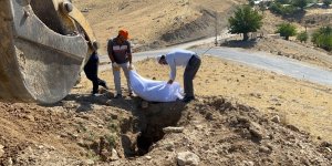 Elazığ'da etrafa saçılan kemikler toplanıp kefenlendikten sonra yeniden defnedildi