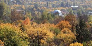 Erzincan'ın yüksek kesimlerinde sonbahar renkleri havadan görüntülendi