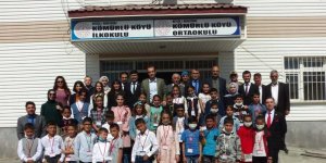 Köy okulunda bilim fuarı