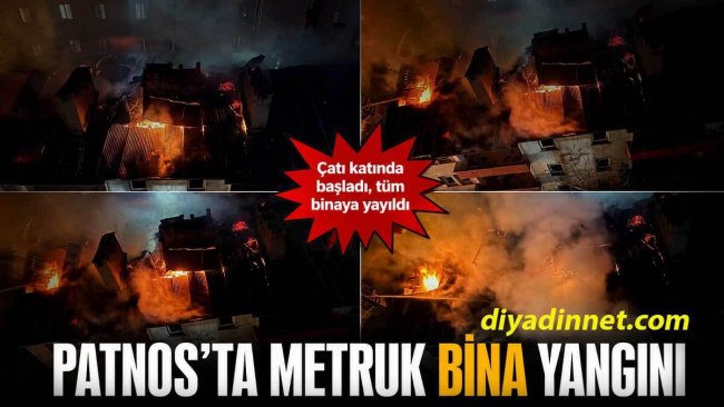 Patnos'ta Çatı Katında Başlayan Yangın Bütün Binayı Sardı