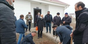 Deprem konutlarının etrafı yeşillendirilmeye başladı