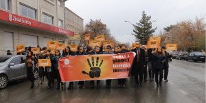 Ağrı'da Kadına Yönelik Şiddete Karşı Farkındalık yürüyüşü düzenlendi