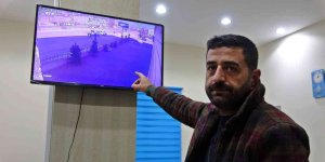 Yüksekova'da trafik kazası okulun güvenlik kamerasına yansıdı