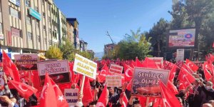 Bingöl'de şehide saygı, Lütfü Türkkan'a tepki mitingi